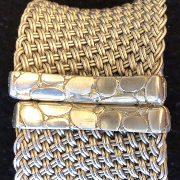 John Hardy Sterling Silver Kali Pebble + Mesh Bracelet - Picture 4 of 5